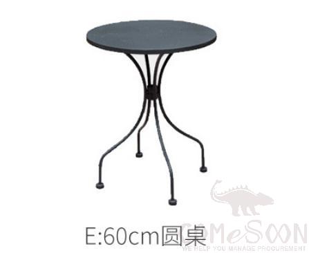 Outdoor Table-Φ60cm, Carbon Steel+ Metal Base, Φ60*71cm