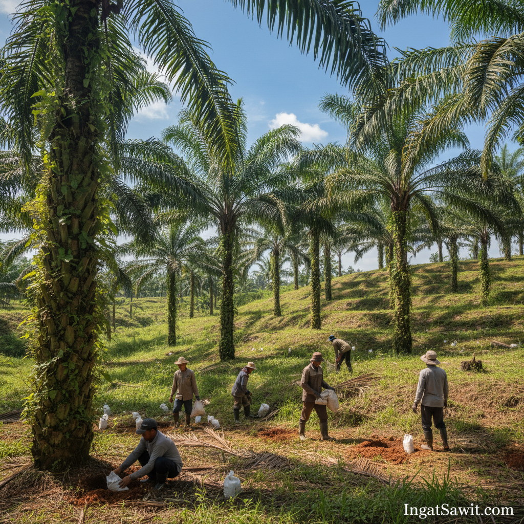 Cara Aplikasi Pupuk Kantong (Slow Release) untuk Kebun di Perbukitan