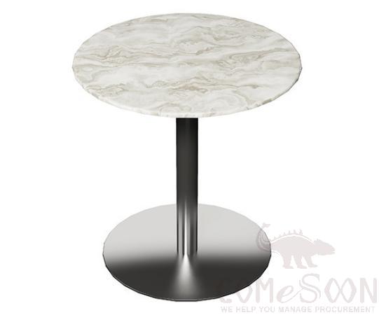 Marble Coffee Table-Φ60cm, Marble Table Top+ Metal Bottom Frame, Φ60*60cm