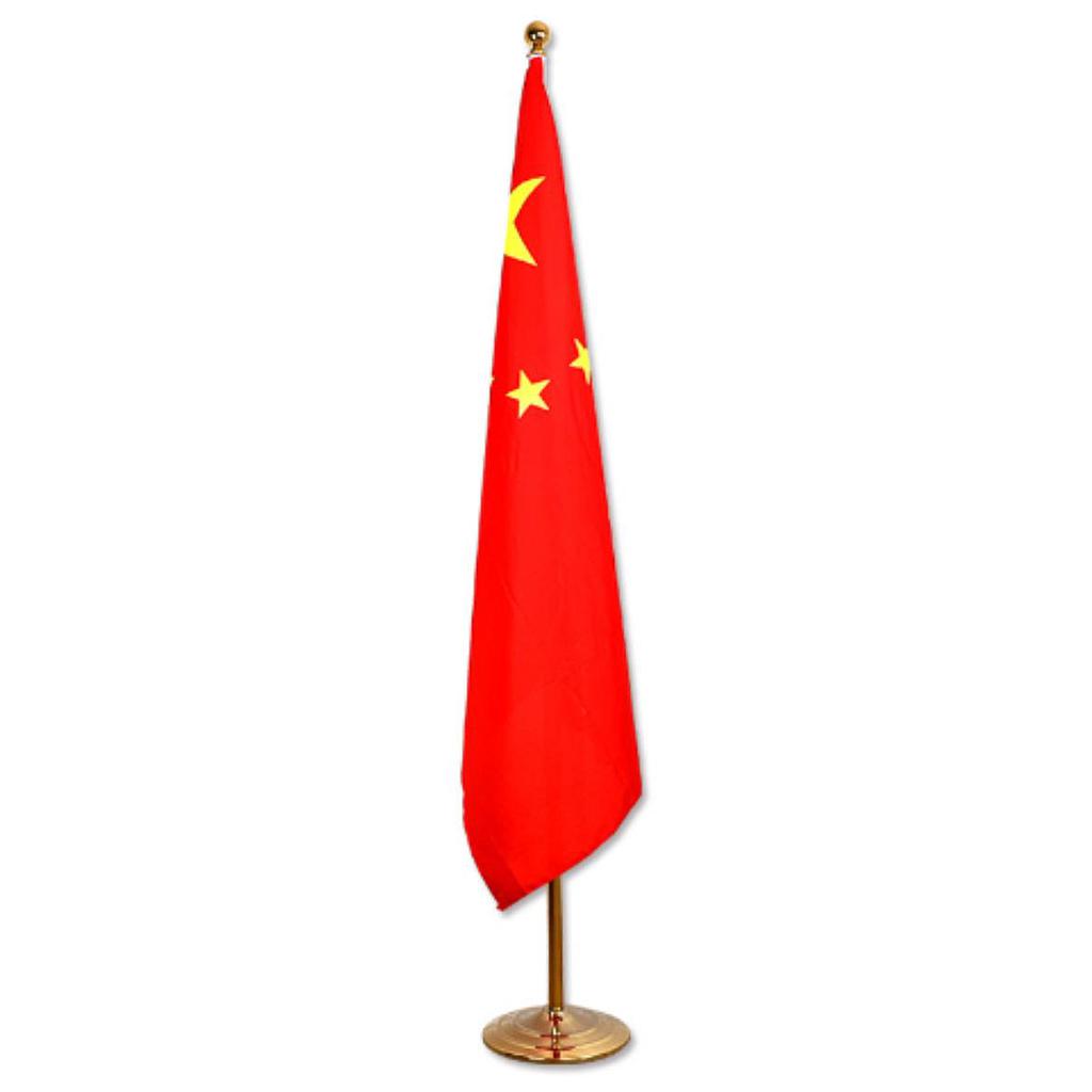 Country Flag Stand, 3 m, Gold