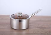 04 Single Handle Juice Pot+ Single Bottom Glass Lid, 201 Ss, Ø20cm product image