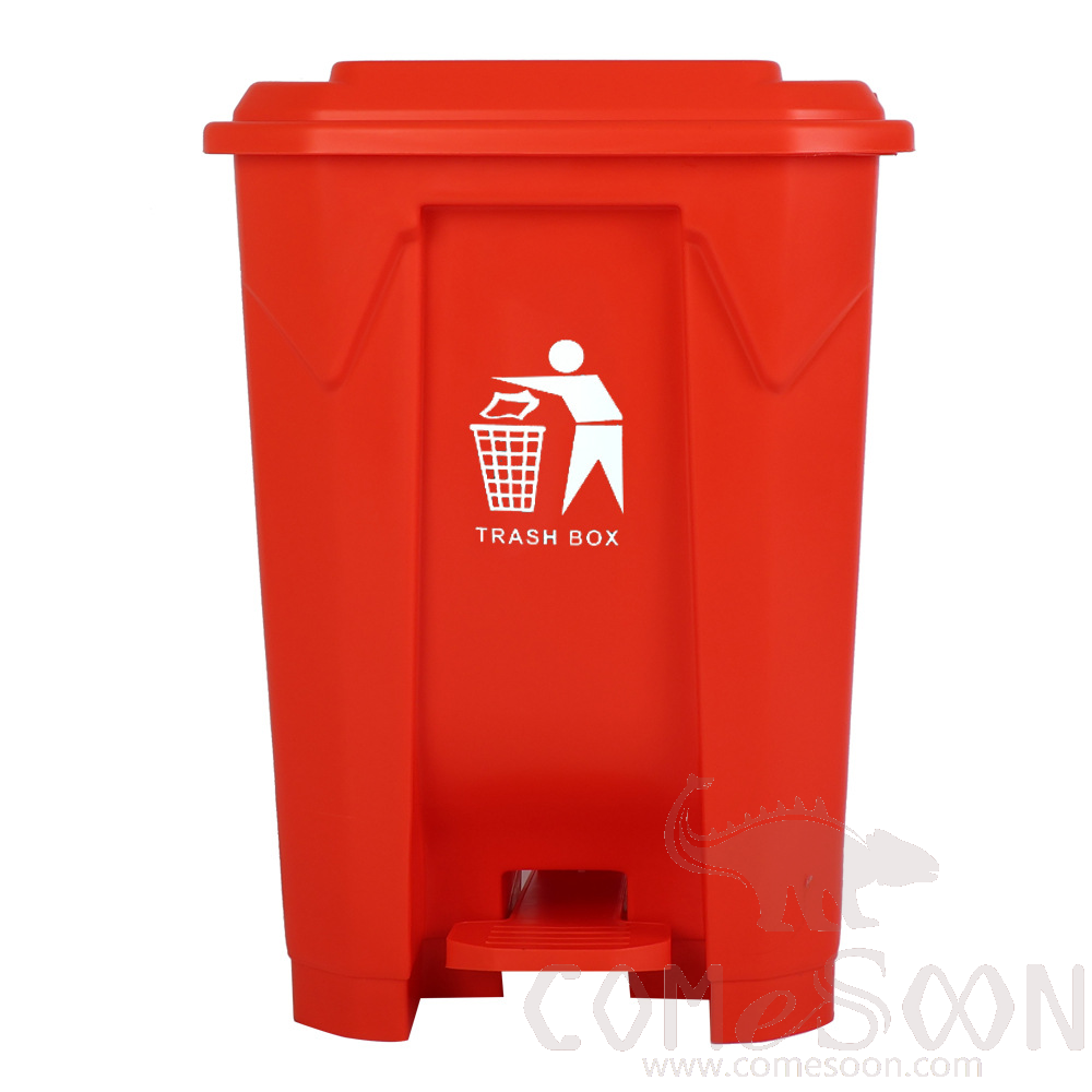 Sorting Garbage Collection Trash Can, 50L W/pedal, Red