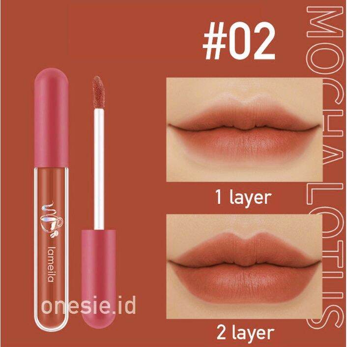 LAMEILA NUDE LIPSTICK MATTE LAMEILA 1041 Lipstik Matte Tahan Lama dan WATERPROOF