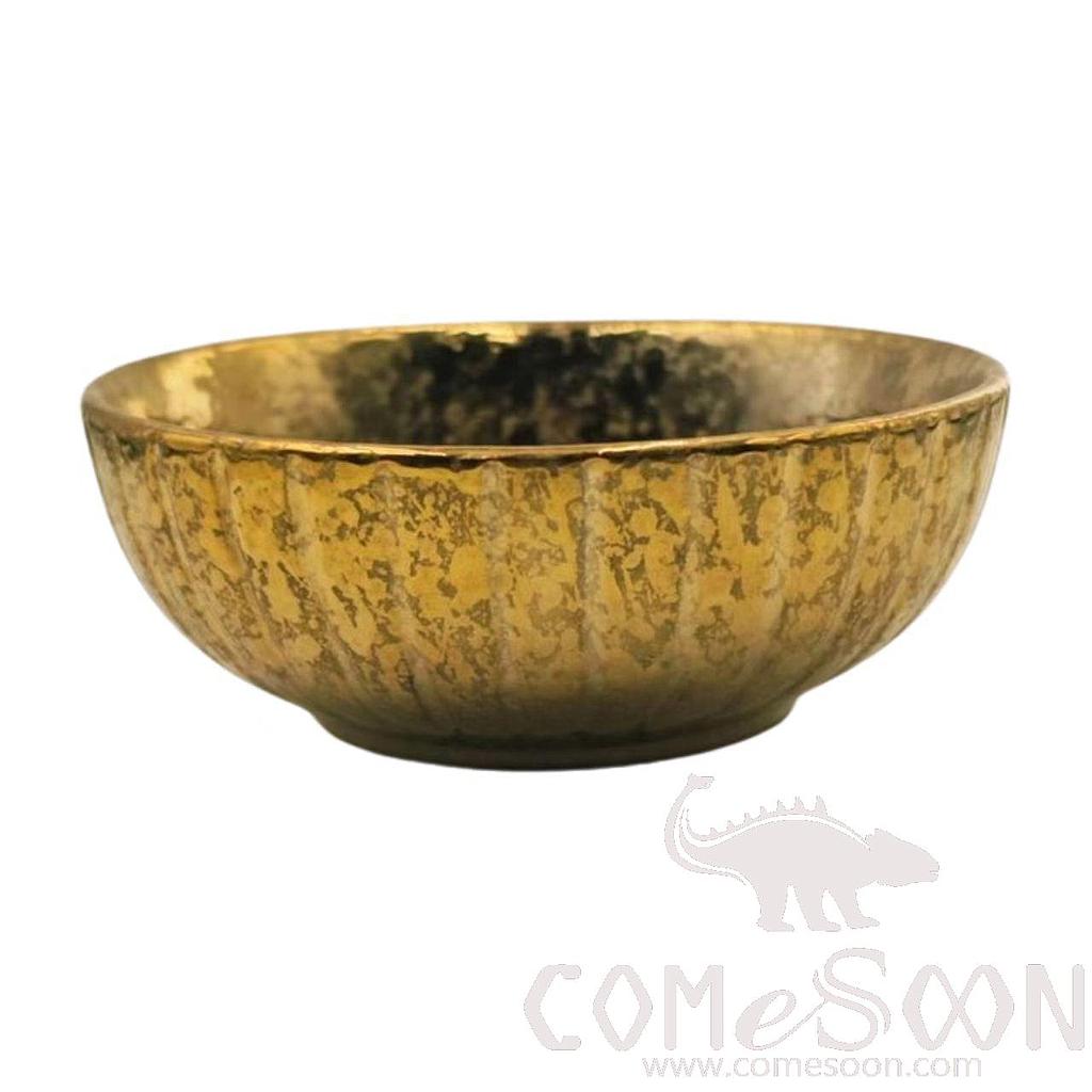 Gold-Plating 4" Pumpkin Bowl