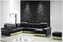 European Modern Corner Leather Living Room Sofa