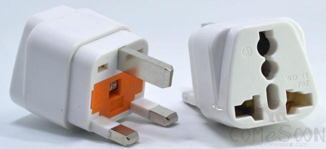 British Standard Conversion Plug, 3250w, with 13a Fuse, White