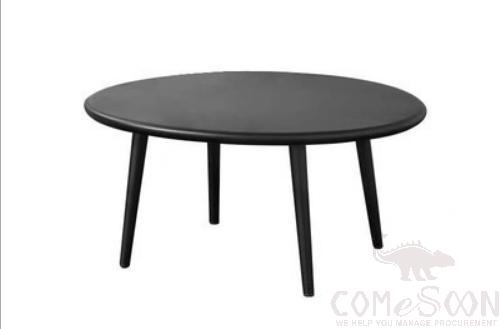 Outdoor Quartz Stone Coffee Table-Φ70cm, Metal Bottom Frame+ Quartz Stone Table Top, Φ70*40cm