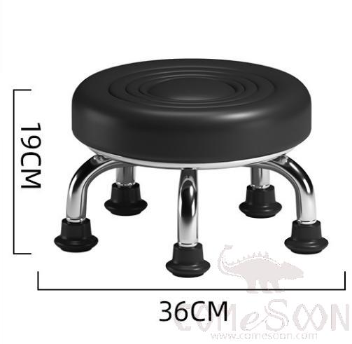 Black Nail Style Low Chair, Leather, 36 * H19cm