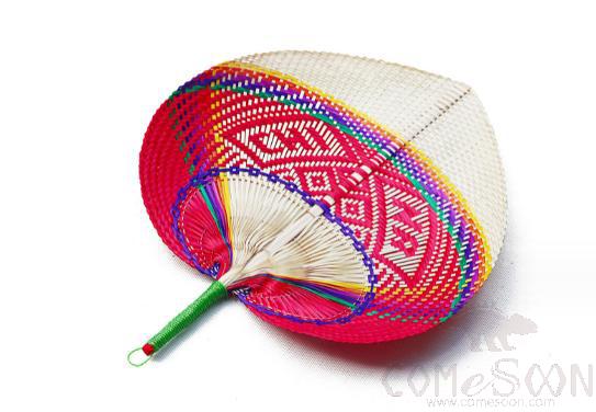 Handmade Woven Fan, Bamboo, 32*38cm