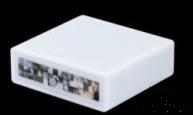 W4-White Bright Black Shell Double-Sided Convenience Box, Resin+ Shell, 213*195* 70mm product image