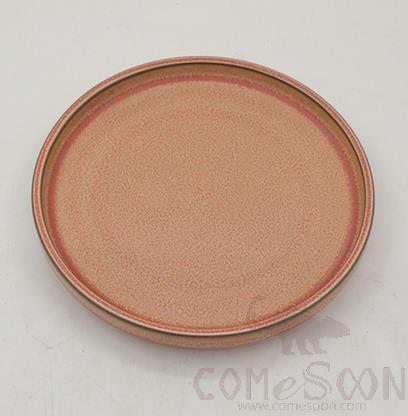 Matt Soil Coral Red Series 6.3" Low Side Plate, Ø15.5*H1.4 cm