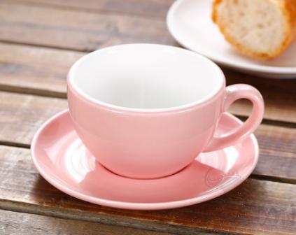 Coffee Cup and Plate 300cc Pink Set