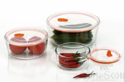 0.35L Round Tempered Glass Crisper