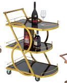 Wine Cart, Ss201+ Tempered Glass, L800 * W450 * H880mm