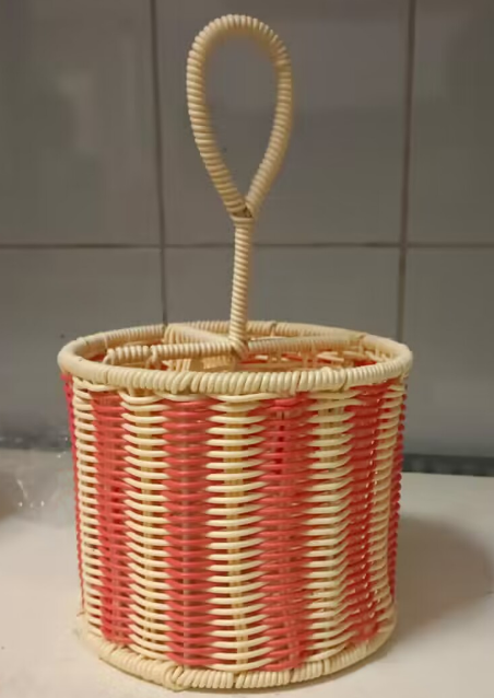 Table Cutlery Basket, Φ17*H14cm, Custom Color: Red(Pictures Are for Style Reference Only)