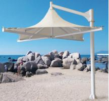 Outdoor umbrella, 5* 5 m, steel pipe sprayed with white paint