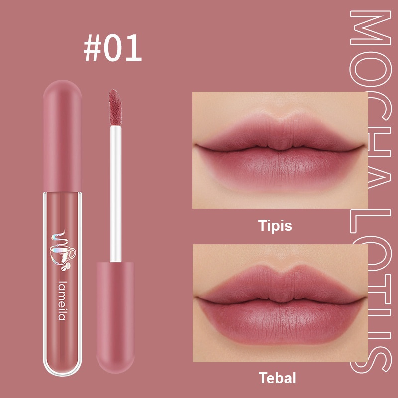 LAMEILA NUDE LIPSTICK MATTE LAMEILA 1041 Lipstik Matte Tahan Lama dan WATERPROOF