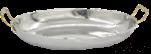 Triple Steel Egg Vegetable Dish, 201/430 Ss+ Aluminum+ 304 Ss, 300×208x42mm