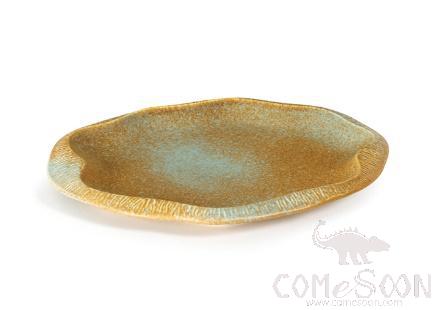 Wheat Field 11.5" Annual Ring Embossed Reverse Rim Shaped Plate
