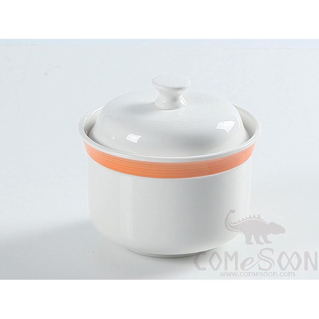 Orange Sleeve Series 4.25" Narrow Edge Filigree Crock Pot