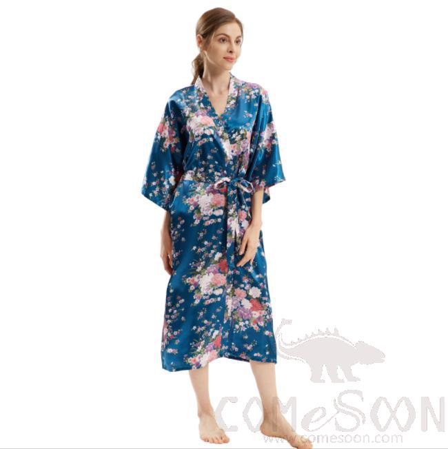 Yukata Bathrobe-Sea 90gsm Fabric(Middle)