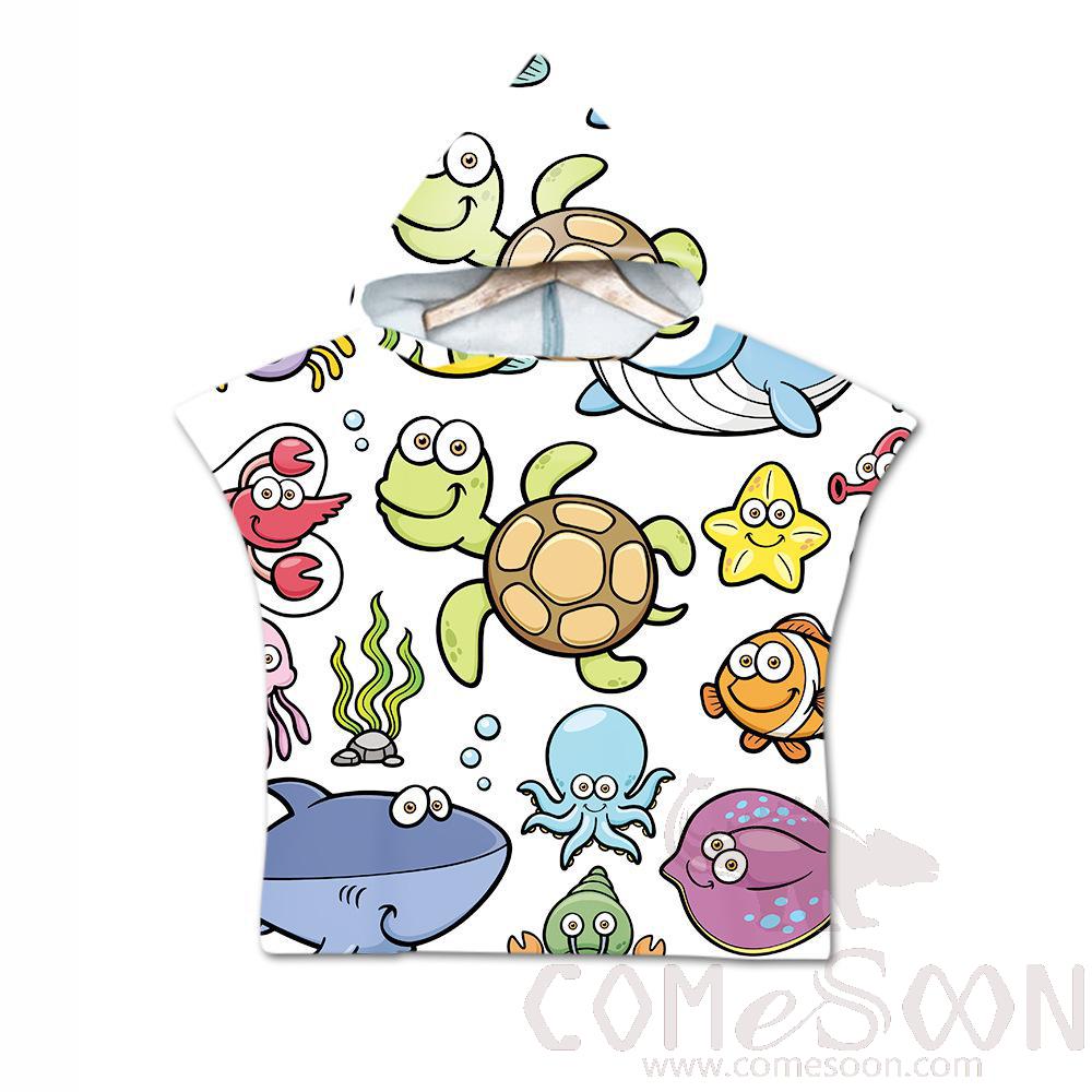 Kid's Cape Beach Towel, Microfiber, 60*80cm