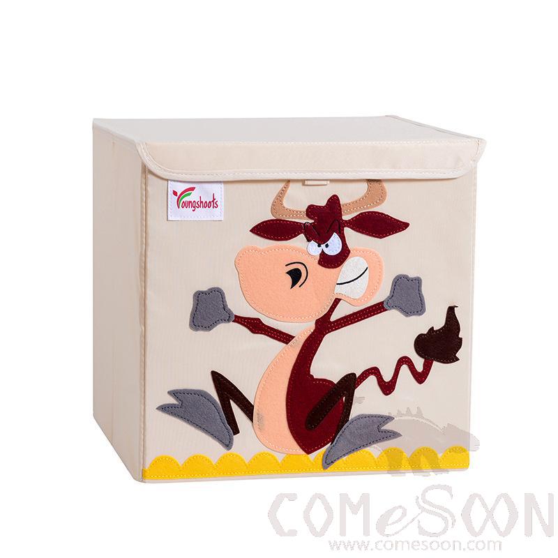 Linen Storage Basket-33*33*33cm, Waterproof Coating Canvas Linen+ Mdf Insert