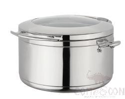 Round Glass Lid Vision Induction Soup Station, 12L