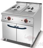 Electric 2-Tank Fryer with Cabinet, Dimension:l700*W750*H920mm, Capacity: 28+ - X 2L