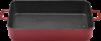 Burgundy Buctangular Baking Pan, Cast Iron, 40*26*8cm