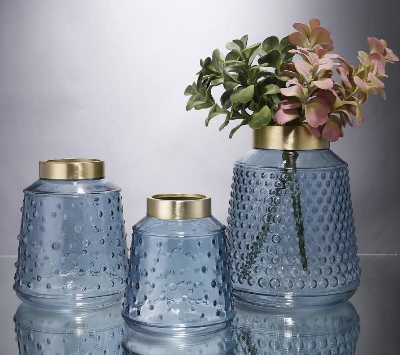 Glass Decorations/glass Vase D:18.5 H:23cm
