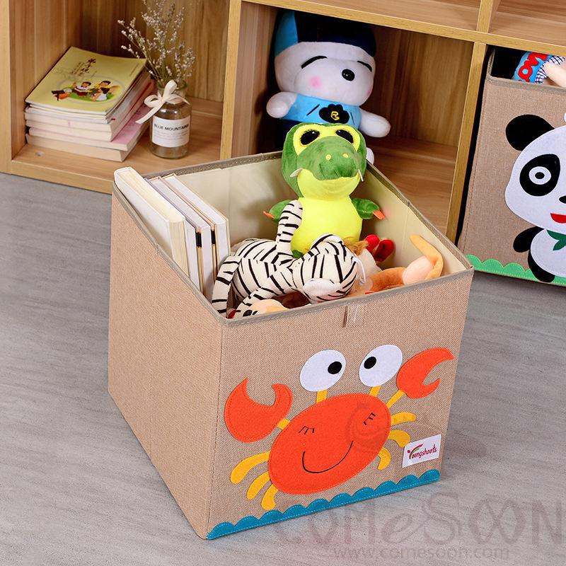 Linen Storage Basket-33*33*33cm, Waterproof Coating Canvas Linen+ Mdf Insert
