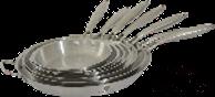 Sanded Precision Cast Single Handle Frying Pan Wok, 304 Ss, Φ300×h49mm