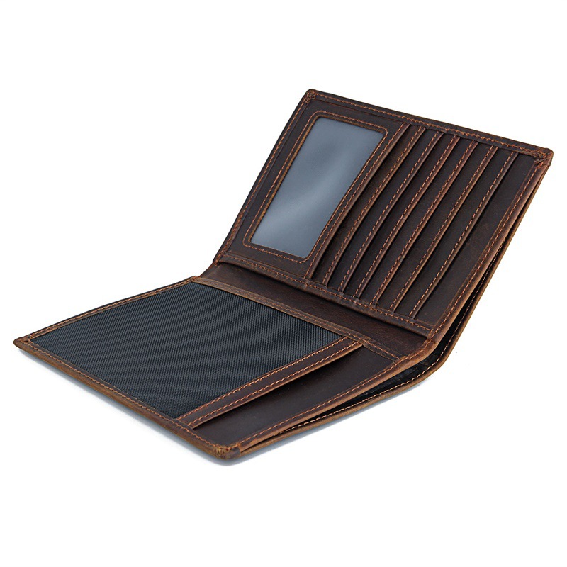 Travel Wallet, Genuine Leather, 11*2*15.5cm, Dark Brown