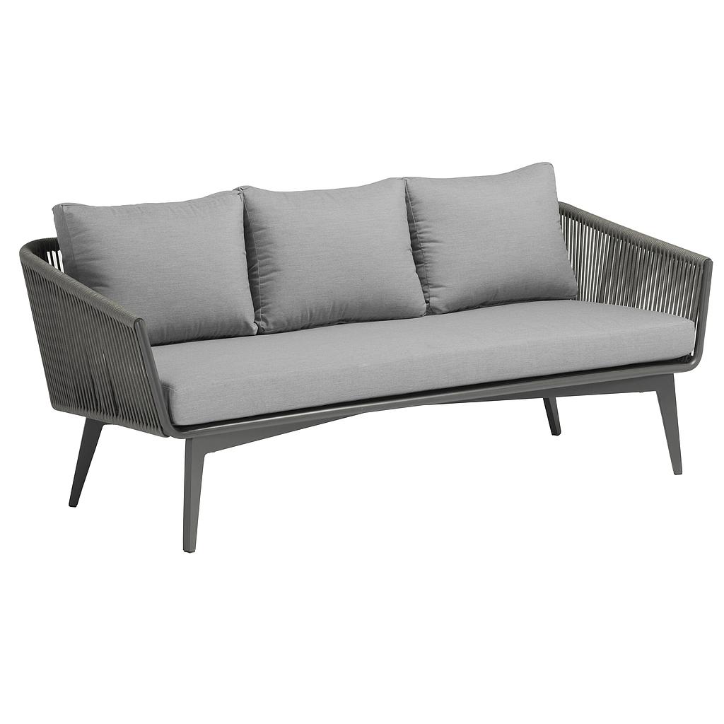 Three-Seat Sofa with Aluminum Tube Straps-W178 Xd 80 Xh 71cm