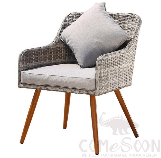 Outdoor Rattan Chair, High Density Sponge+ Waterproof Fabric+ Doll Cotton, 58*56*80cm product image