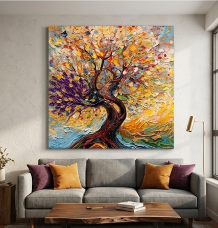 Serene Tree Oil Painting