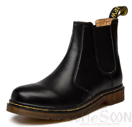 Men's Black Boots, Leather