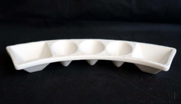 20118 Series 11.5" Curved Five Plate-Matt White
