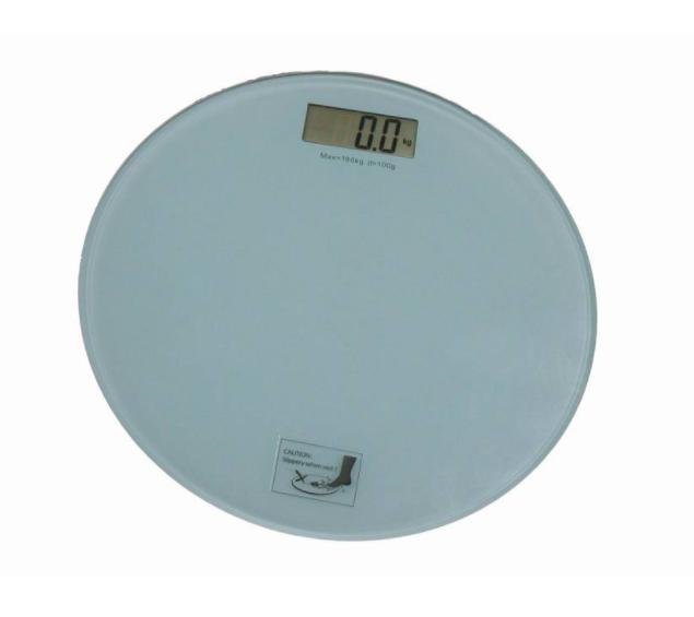 Round Glass Personal Scale - 33x33x2.2cm - ABS+ Toughened Glass