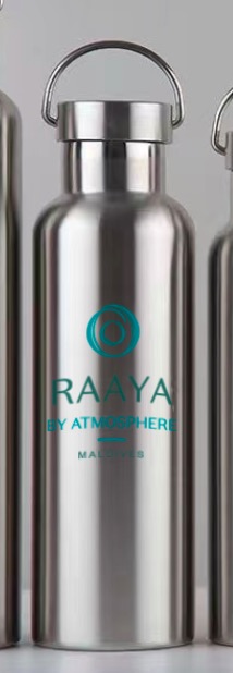 Customized Double-Layer Ss Water Bottle W/logo, 750ML, Ss Natural Color