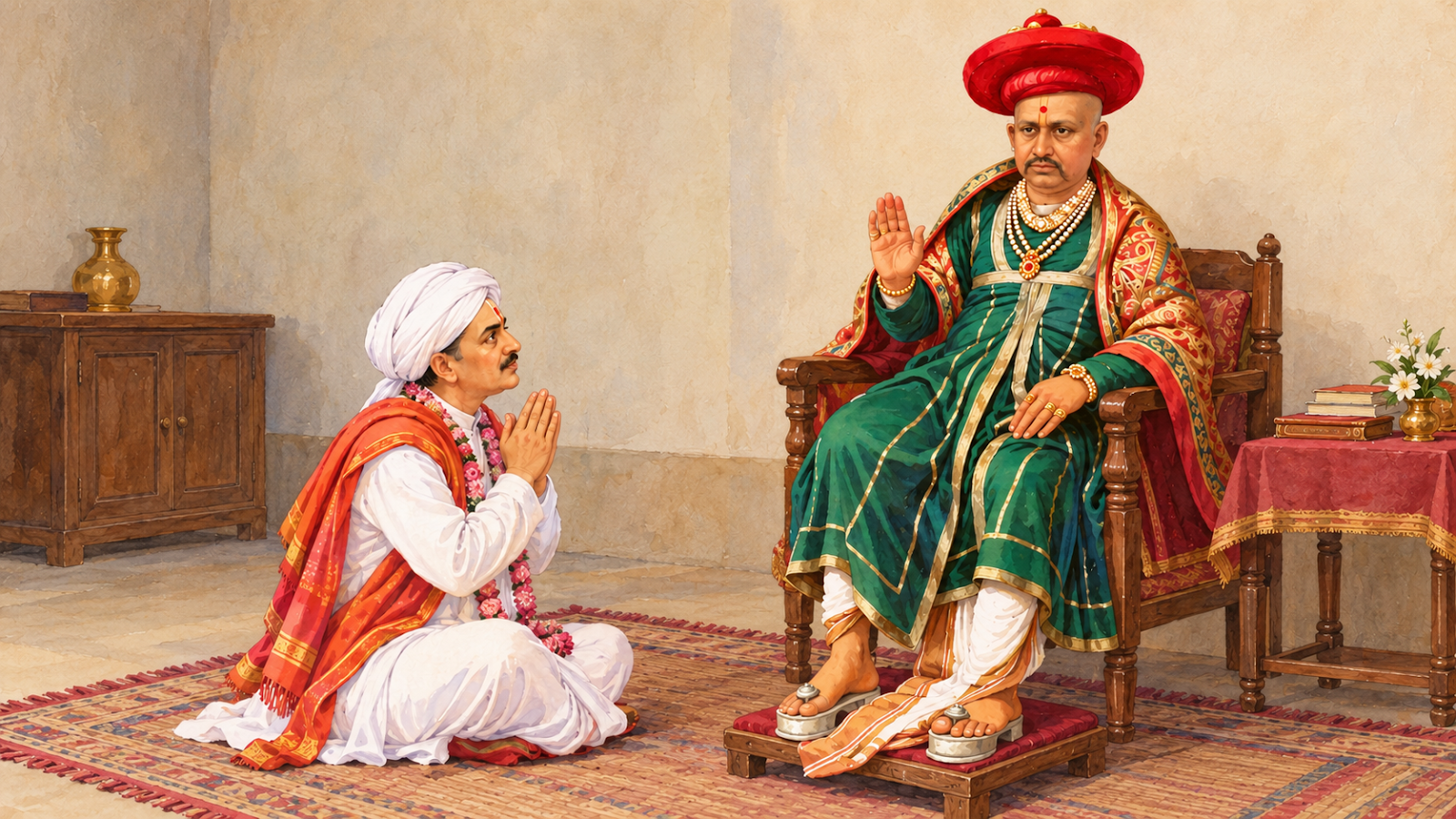 Seeking agyna of Bhagwatprasadji Maharaj