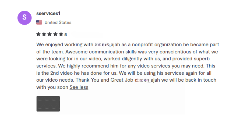 Visual Testimonial Frame