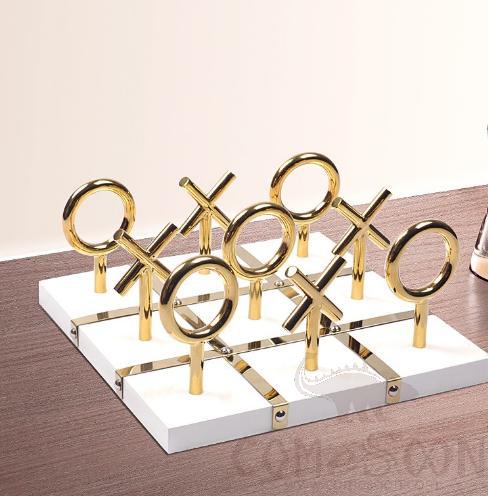 Chessboard Ornament, Wood+ Stainless, L330*W330*30mm