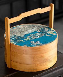 Double-Layer Carrying Case, Wood, 25*25*27cm
