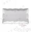11" Rectangular Lace Plate, White, Mf, 279.4*163*18.5mm