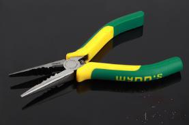 Multi-Function Long-Nosed Pliers 9", Cr-v Alloy Steel+ PP & Tpr Handle