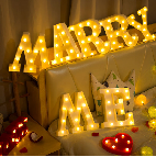 Led Letter Light "merry Me", Outdoor, H22cm, Plastic
