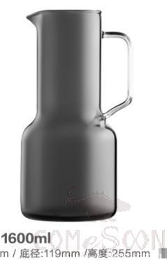 Colorful Glass Kettle Grey 1600ML