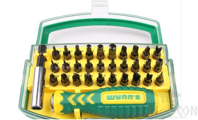 Screwdriver Bit Set 32 Pieces, Chrome Vanadium Steel+ Plastic Handle